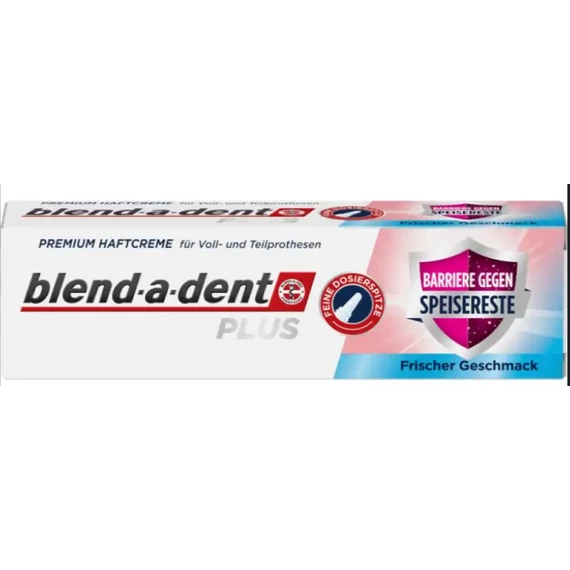 Blend A Dent műfogsorrögzítő krém 40 g Plus Premium Speisereste Frischer/Plus Food Barrier Fresh /Friss Íz Élelmiszermaradék-védő/