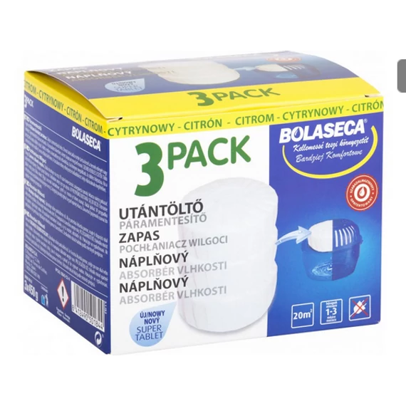 BOLASECA PÁRAMENTESÍTŐ UTÁNTÖLTŐ TABLETTA 3 X 450GR CITROM