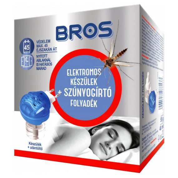 Bros Szúnyogirtó Elektromos Készülék + Folyadék 40 ml B023