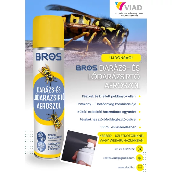 Bros Darázs- és lódarázsirtó aeroszol standard 300 ml B363