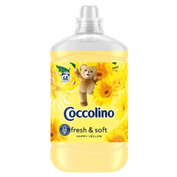 Coccolino 1700 ml Fresh & Soft Happy Yellow öblítőkoncentrátum 68 mosás