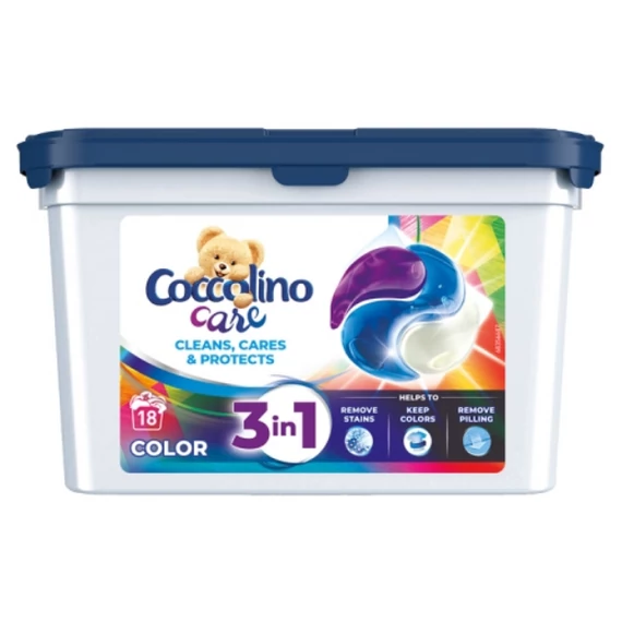 Coccolino 18 db Care Color 3in1 mosókapszula 18 mosás 486 g