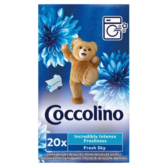 Coccolino Fresh Sky illatosító kendő szárítógéphez 20 db