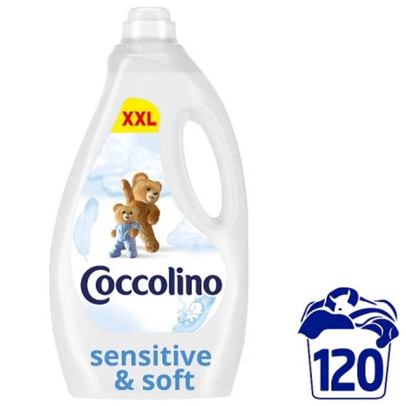 Coccolino 3000 ml 120 mosás Sensitive & Soft Öblítőkoncentrátum 