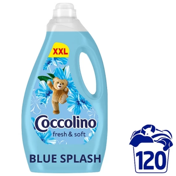 Coccolino 3000 ml 120 mosás Fresh & Soft Blue Splash Öblítőkoncentrátum 