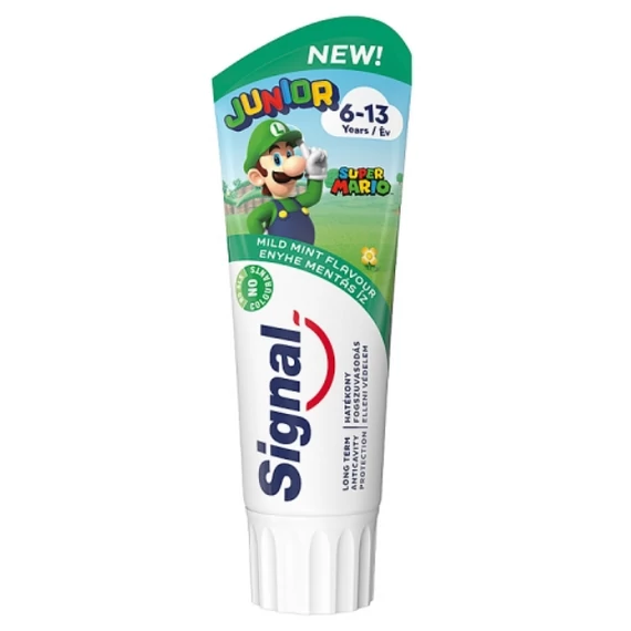 Signal Junior Super Mario enyhe mentás ízű fogkrém 6-13 év 75 ml