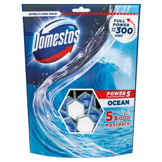 DOMESTOS Power5 WC frissítő blokk Ocean 5 x 55 g