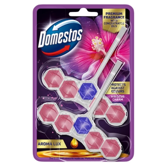 Domestos Aroma Lux Hibiscus Charm WC frissítő blokk 2 x 50 g