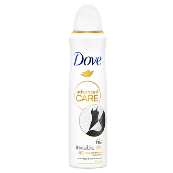 DOVE Deo Spray 150 ml INVISIBLE DRY WHITE FREESIA & VIOLET FLOWER