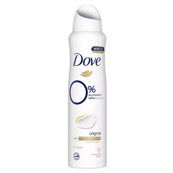 DOVE Deo Spray 150 ml Original dezodor 0% alumíniumsóval