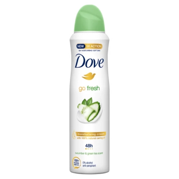 DOVE Deo Spray 150 ml Go Fresh uborka és zöld tea izzadásgátló aeroszol