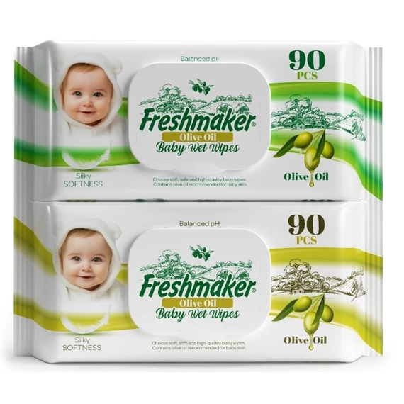 FRESHMAKER 90 LAPOS OLIVA OLAJOS NEDVES TÖRLŐKENDŐ VISSZAZÁRHATÓ