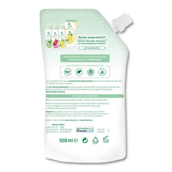 Frosch Folyékony Szappan utántöltő Gránátalma 500 ml
