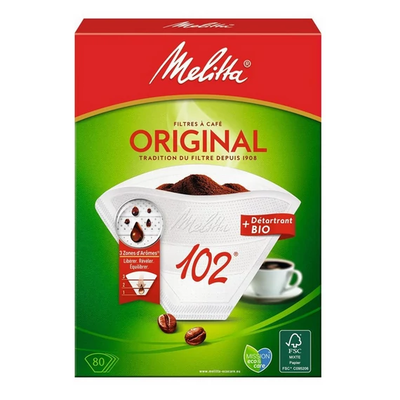 Melitta Kávéfilter 102 80 db Fehér   