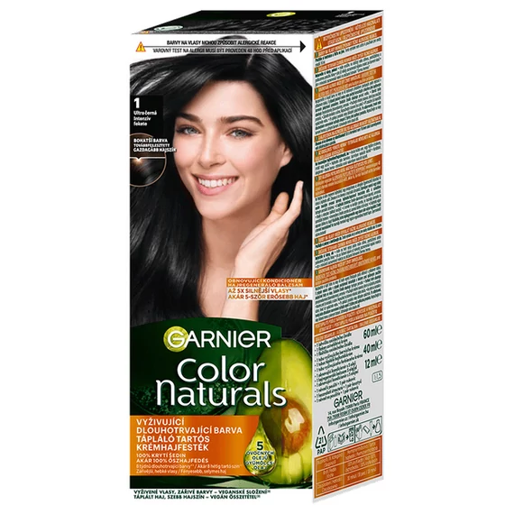 GARNIER Color Naturals tartós hajfesték - 1 Ultra fekete
