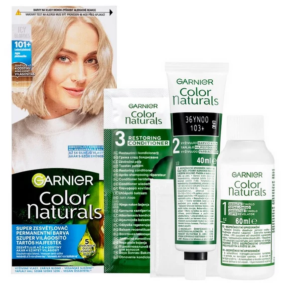 GARNIER Color Naturals tartós hajfesték - 102+ Jeges ezüst