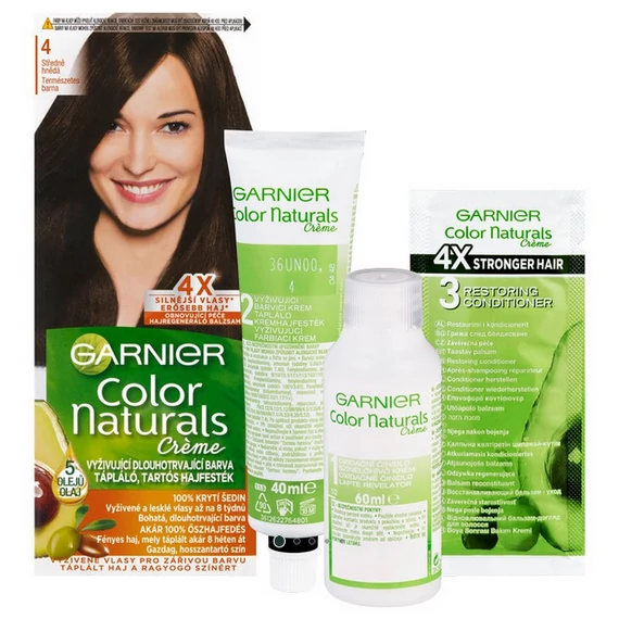 GARNIER Color Naturals tartós hajfesték - 4 Természetes barna