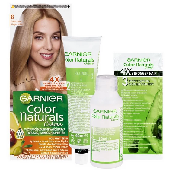 GARNIER Color Naturals tartós hajfesték - 8 Világos szőke