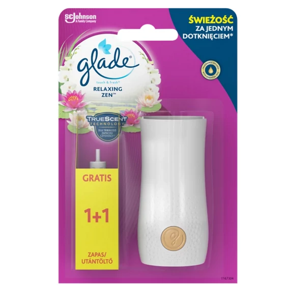 Glade Touch & Fresh Relaxing Zen koncentrált aeroszolos légfrissítő készülék 2x10 ml