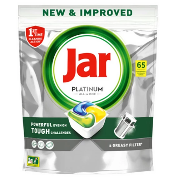 Jar Mosogató Kapszula 65 mosás 65 db Platinum All in 1 Lemon