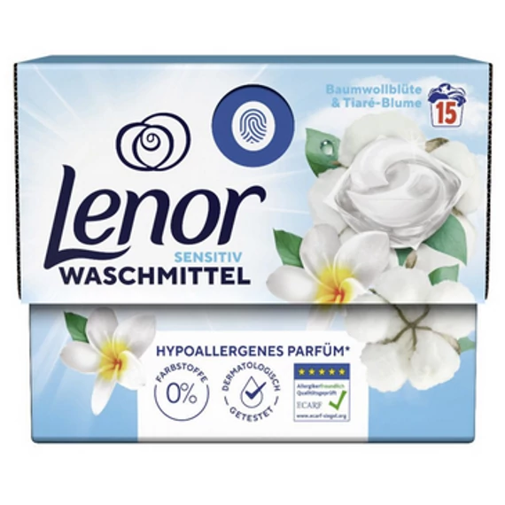 Lenor Folyékony Kapszula 15 mosás 15 db All in 1 Sensitive