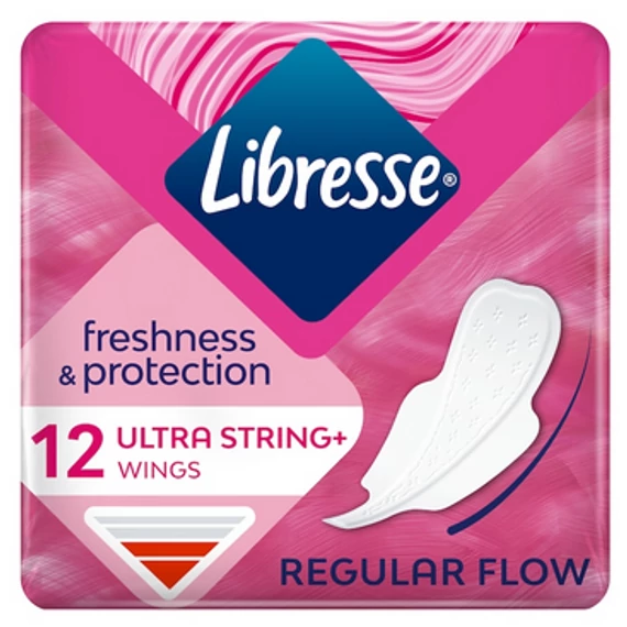 Libresse String Ultra Normal vékony szárnyas egészségügyi betét - 12 db