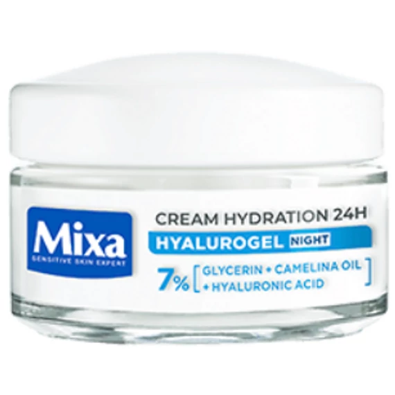 Mixa Hyalurogel Night intenzív éjszakai hidratáló krém, 50 ml