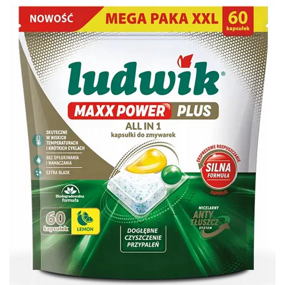 LUDWIK Maxx Power Plus mosogatógép kapszula 60 db 