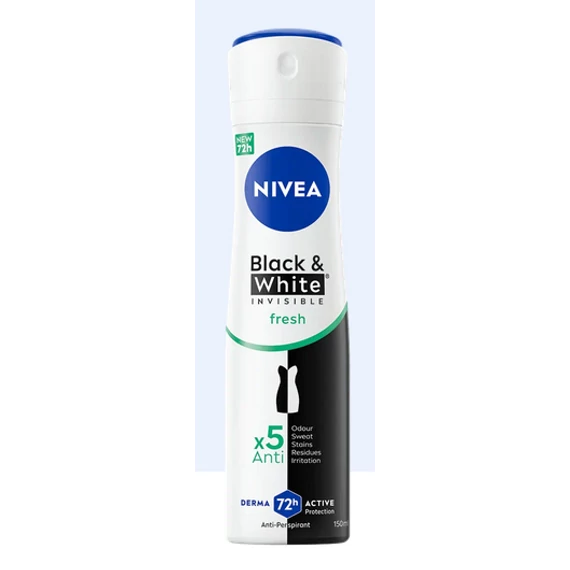 NIVEA Deo Spray 150 ml INVISIBLE BLACK & WHITE FRESH