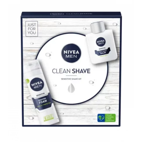 Nivea ajándékcsomag férfi Sensitive AS balzsam 100ml+borotvahab 200ml