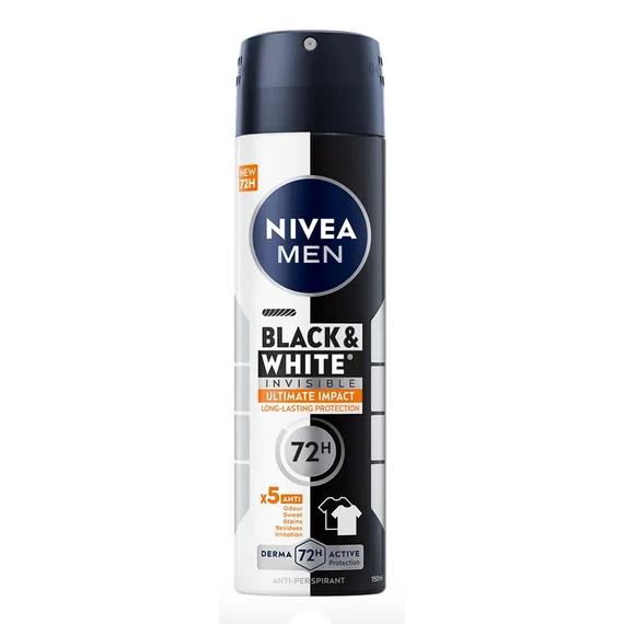 NIVEA Men deo spray 150 ml Black & White Invisible Ultimate Impact Izzadásgátló