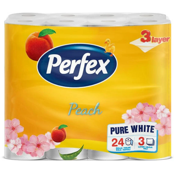 Perfex Toalett Papír 24 tekercs 3 réteg  Barack
