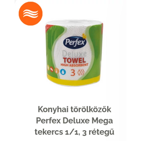 PERFEX Papírtörlő Jumbo 1 Tekercs 3 Réteg Deluxe /ZÖLD/