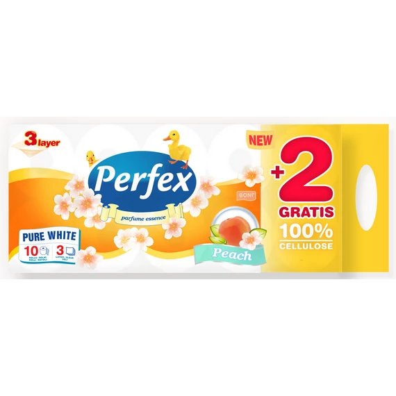 Perfex Toalett Papír 10 tekercs 3 réteg 120 Lap Barack