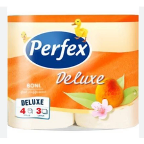 Perfex Toalett Papír 4 tekercs 3 réteg De Luxe Barack