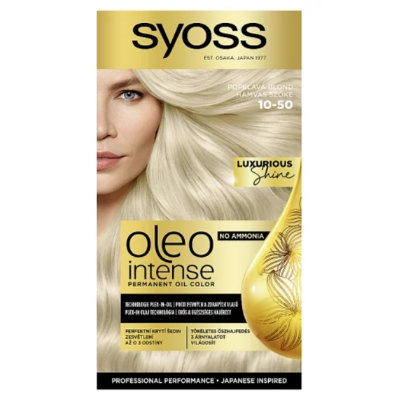 Syoss Oleo Intense tartós hajfesték 10-50 Hamvas szőke