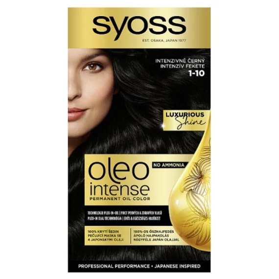 Syoss Oleo Intense tartós hajfesték 1-10 Intenzív fekete