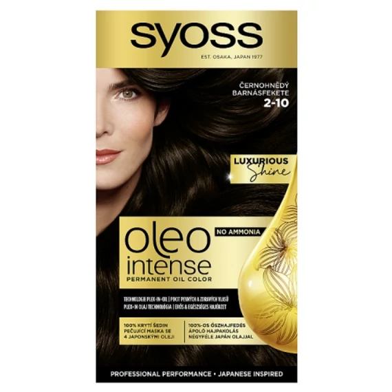 Syoss Oleo Intense tartós hajfesték 2-10 Barnásfekete