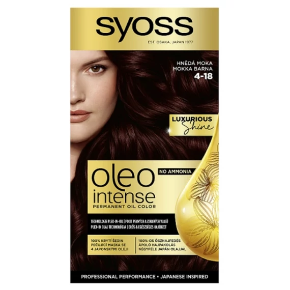 Syoss Oleo Intense tartós hajfesték 4-18 Mokka barna