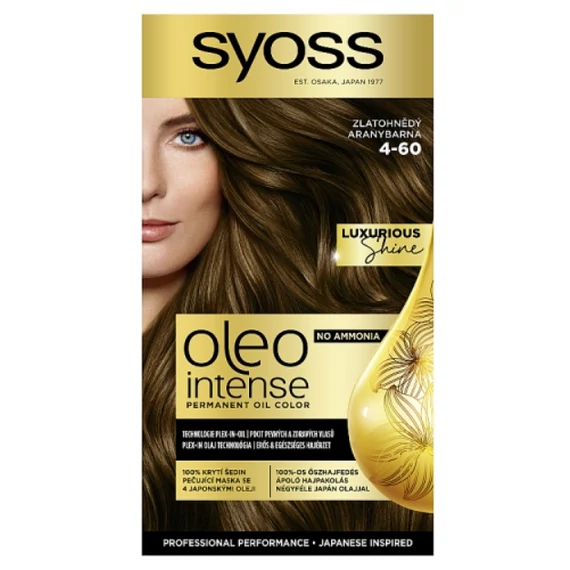 Syoss Oleo Intense tartós hajfesték 4-60 Aranybarna