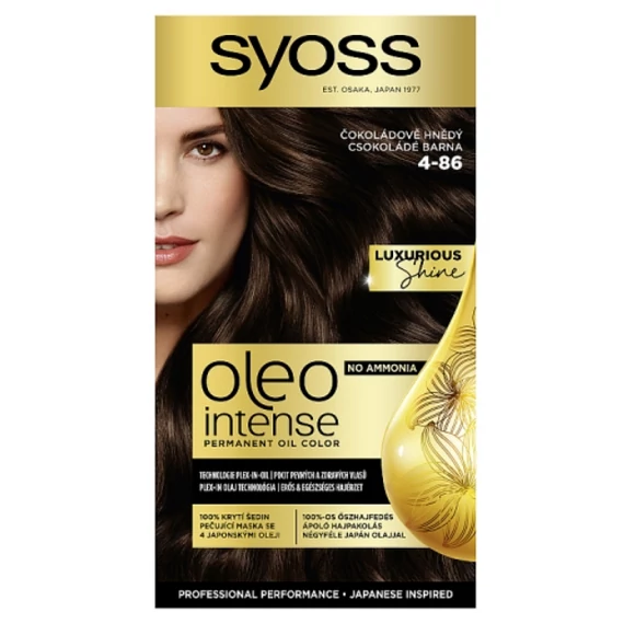 Syoss Oleo Intense tartós hajfesték 4-86 Csokoládé barna