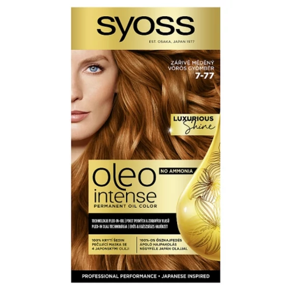 Syoss Oleo Intense tartós hajfesték 7-77 Vörös gyömbér