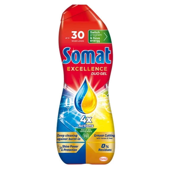 Somat Excellence Duo Gel Grease Cutting Lemon mosogatógél 540 ml