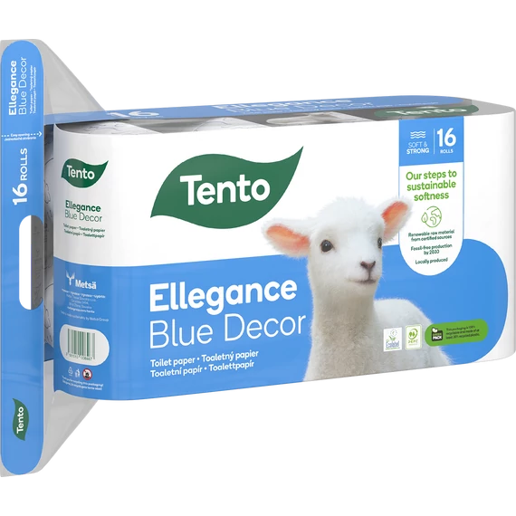 Tento Ellegance Blue Decor toalettpapír 16 tekercs 3 rétegű / 16 x 150 lap