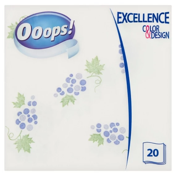Ooops! Excellence Color & Design szalvéta 3 rétegű 20 db MINTÁS 33 x 33 cm
