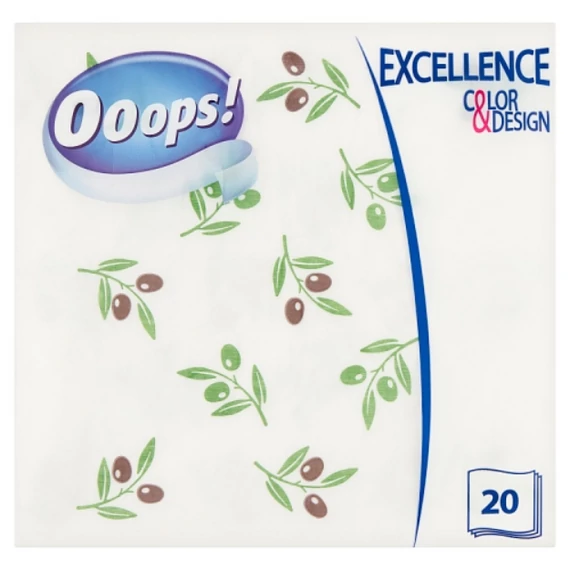 Ooops! Excellence Color & Design szalvéta 3 rétegű 20 db MINTÁS 33 x 33 cm