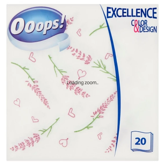 Ooops! Excellence Color & Design szalvéta 3 rétegű 20 db MINTÁS 33 x 33 cm