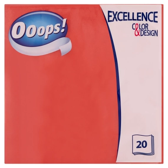 Ooops! Excellence Color & Design szalvéta 3 rétegű 20 db SZÍNES 33 x 33 cm