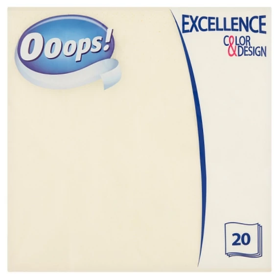 Ooops! Excellence Color & Design szalvéta 3 rétegű 20 db SZÍNES 33 x 33 cm