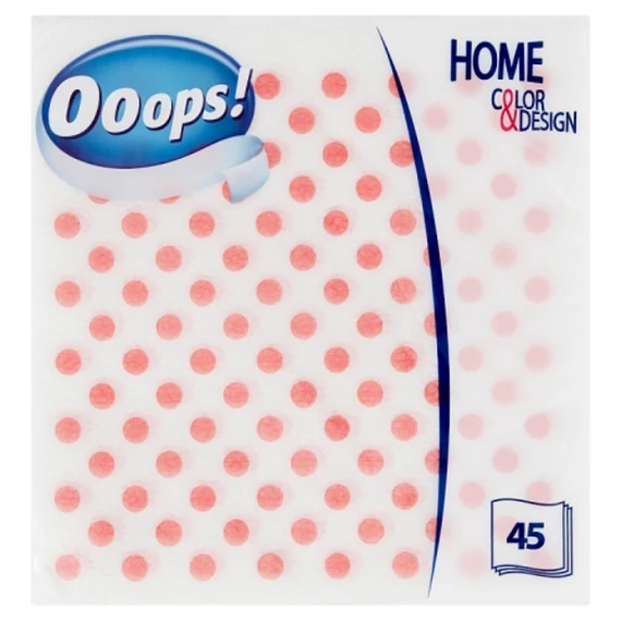Ooops! Home Color&Desing szalvéta 1 rétegű 45 db /PÖTTYÖS/ 33 x 33 cm